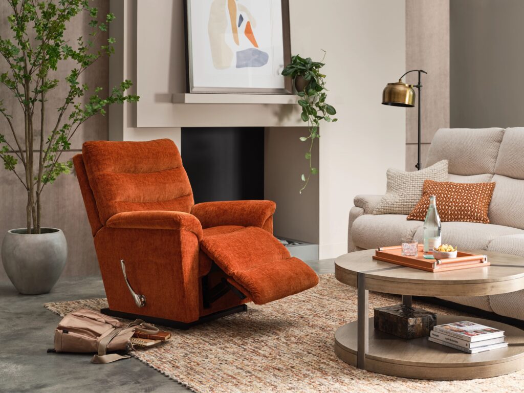 burgundy recliner